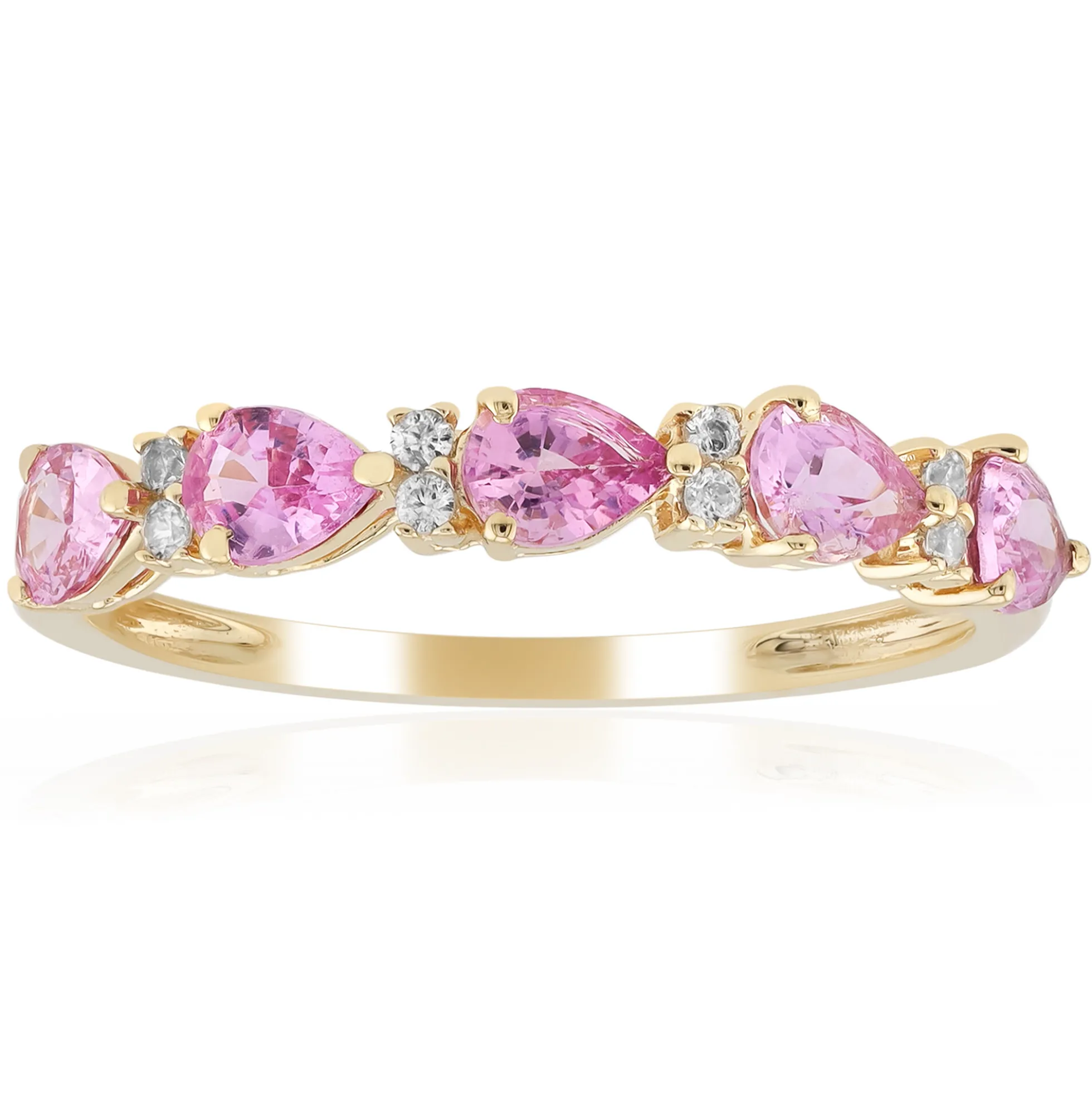 Pinkfarbener Ceylon-Saphir-Goldring