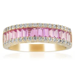 Pinkfarbener Ceylon-Saphir-Goldring