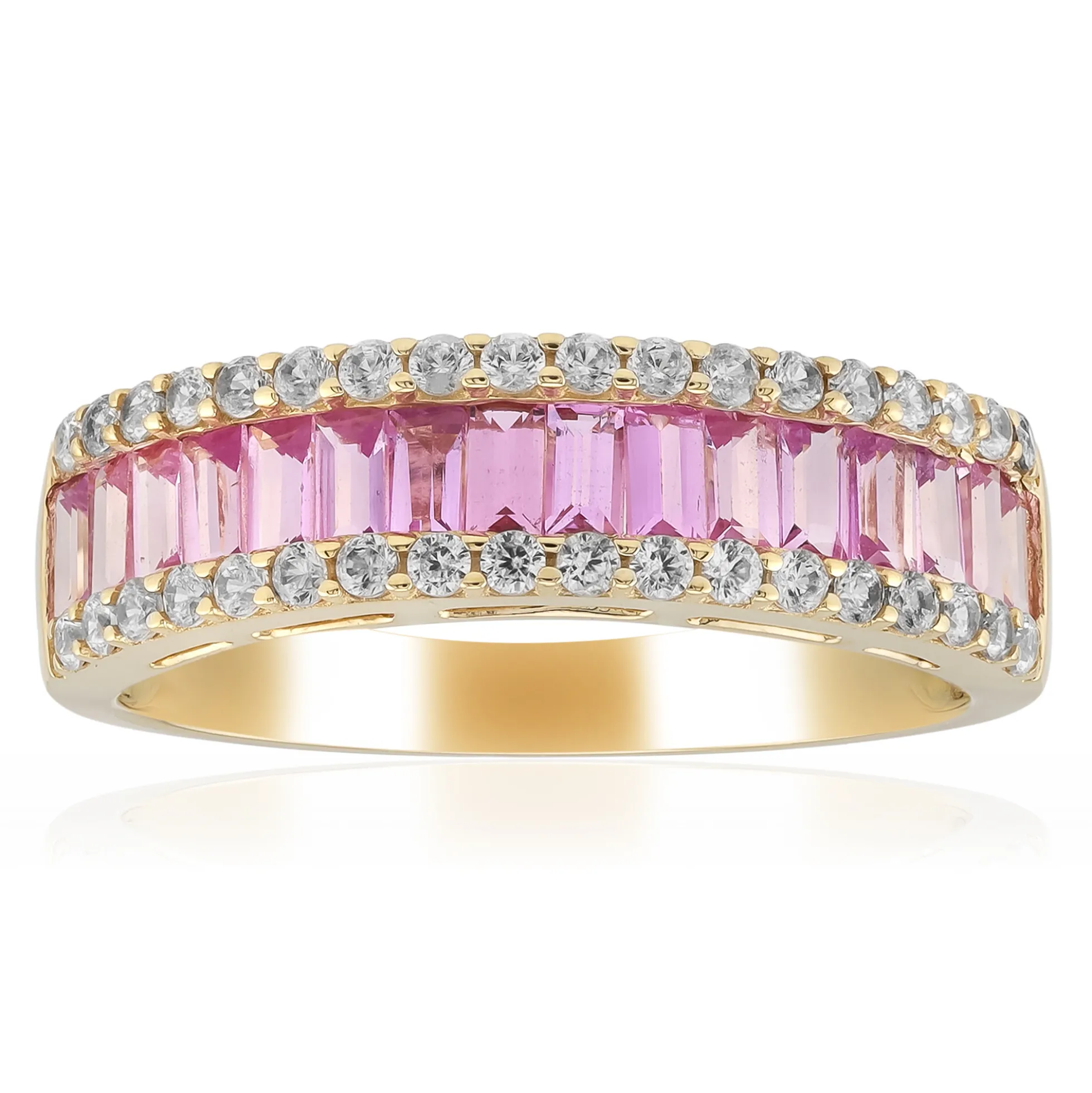 Pinkfarbener Ceylon-Saphir-Goldring