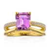 Pinkfarbener Diaspor-Goldring