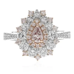 Pinkfarbener I1 Brillant-Goldring