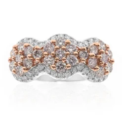 Pinkfarbener I1 Brillant-Goldring
