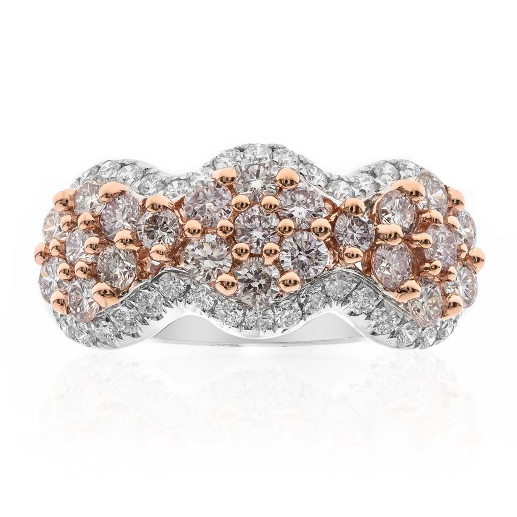 Pinkfarbener I1 Brillant-Goldring