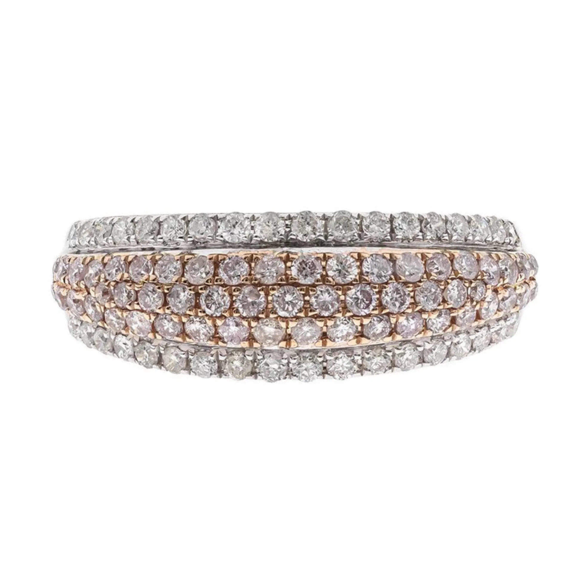 Pinkfarbener I1 Brillant-Goldring