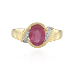 Pinkfarbener Madagaskar-Saphir-Silberring