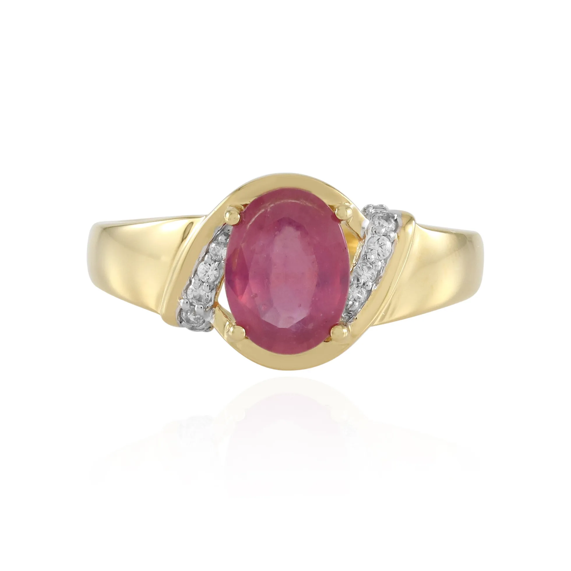 Pinkfarbener Madagaskar-Saphir-Silberring
