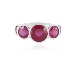 Pinkfarbener Madagaskar-Saphir-Silberring