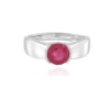 Pinkfarbener Madagaskar-Saphir-Silberring