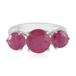 Pinkfarbener Madagaskar-Saphir-Silberring