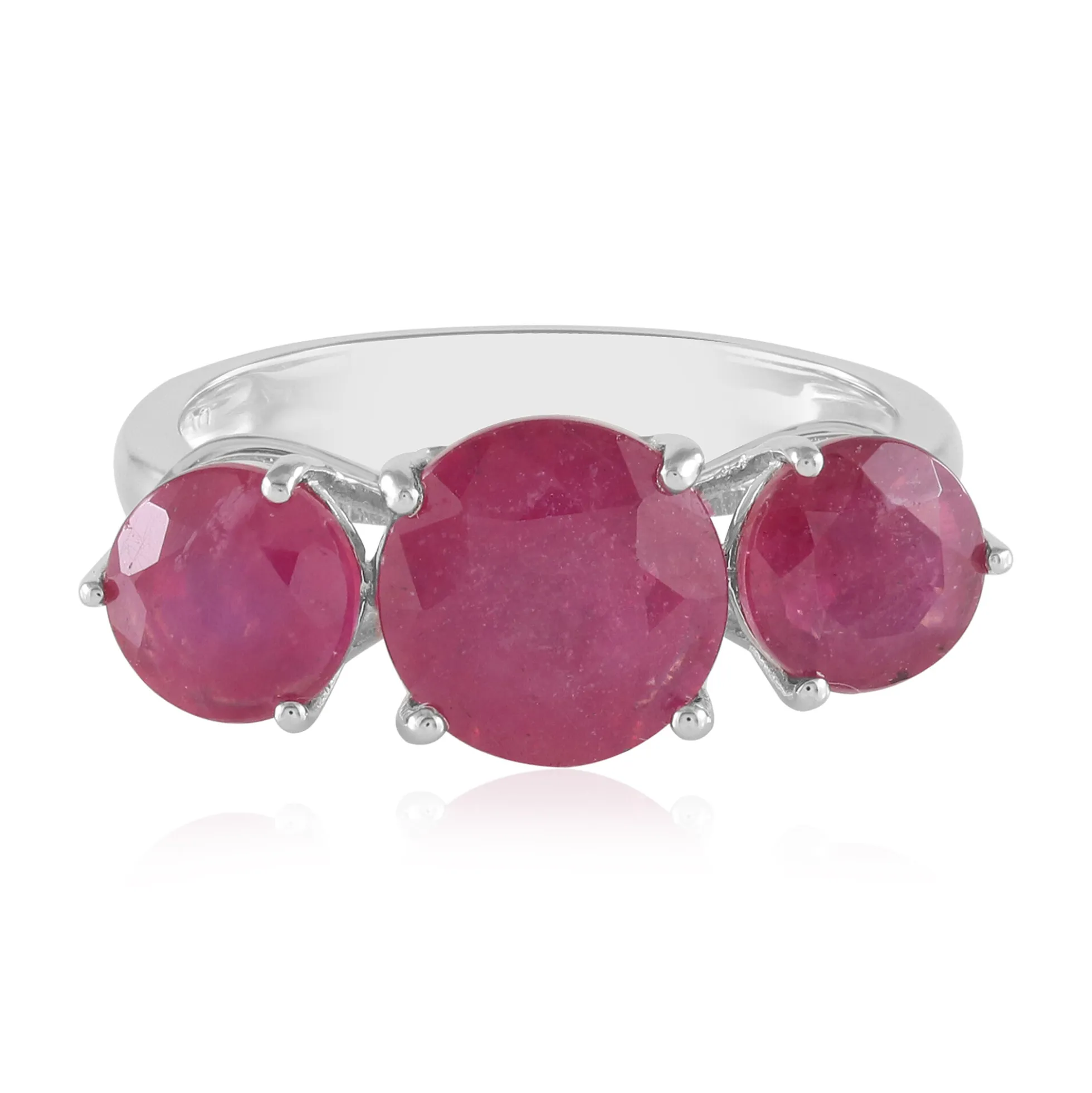 Pinkfarbener Madagaskar-Saphir-Silberring