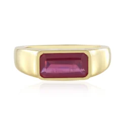 Pinkfarbener Madagaskar-Saphir-Silberring