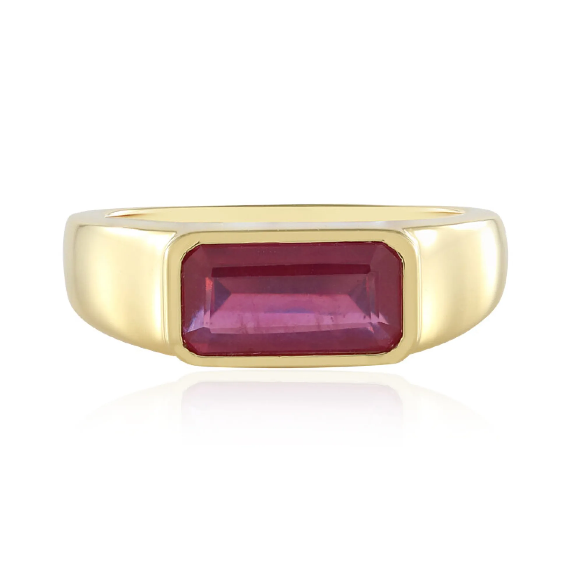 Pinkfarbener Madagaskar-Saphir-Silberring