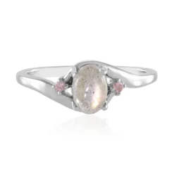 Pinkfarbener Maniry-Labradorit-Silberring