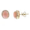 Pinkfarbener Opal-Goldohrringe