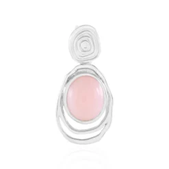 Pinkfarbener Opal-Silberanhänger