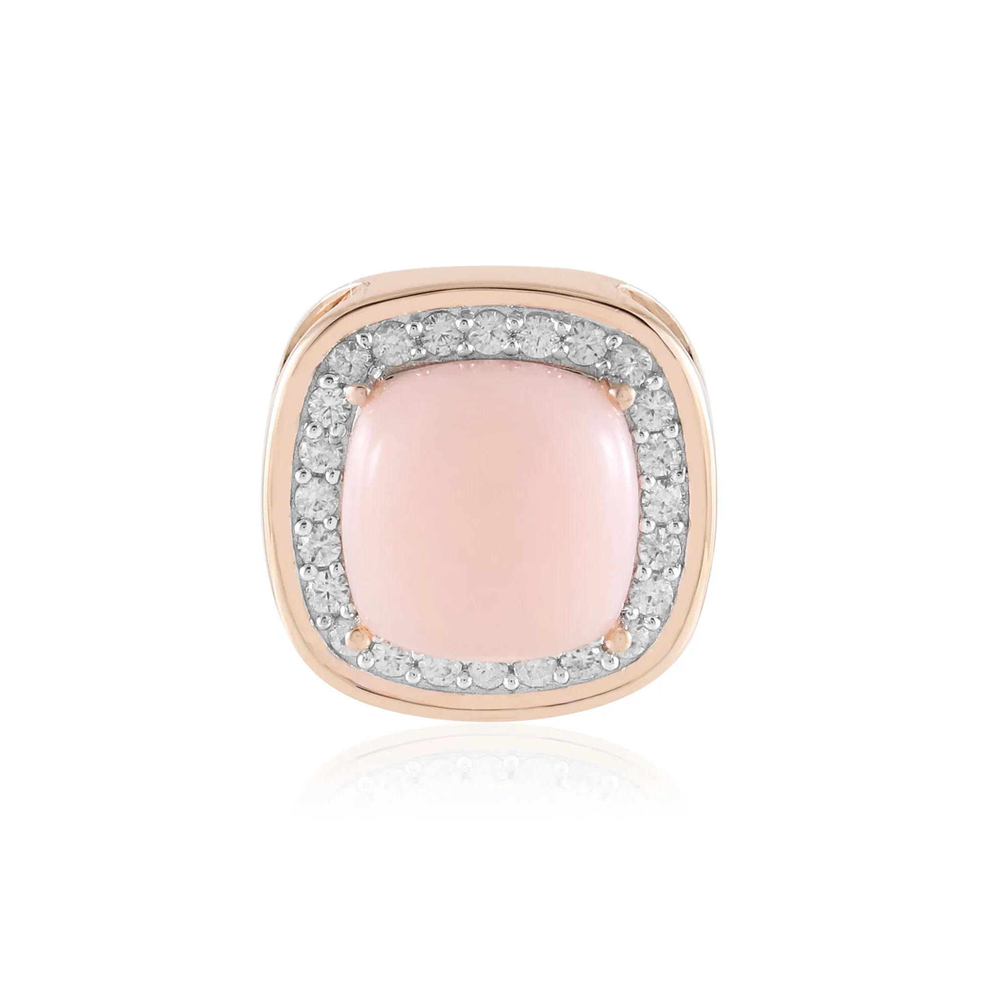 Pinkfarbener Opal-Silberanhänger