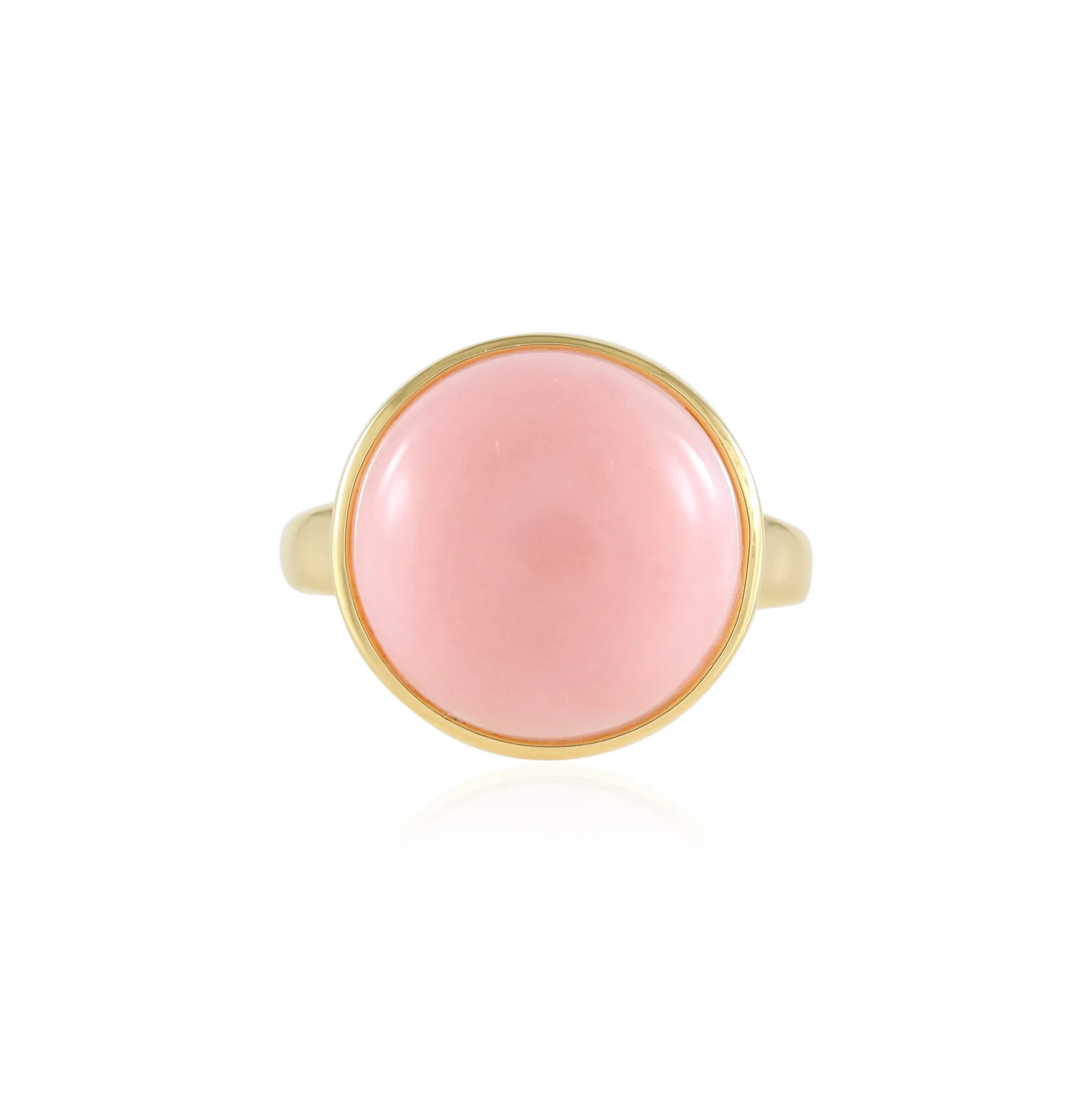 Pinkfarbener Opal-Silberring