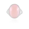 Pinkfarbener Opal-Silberring