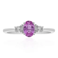 Pinkfarbener Saphir-Goldring
