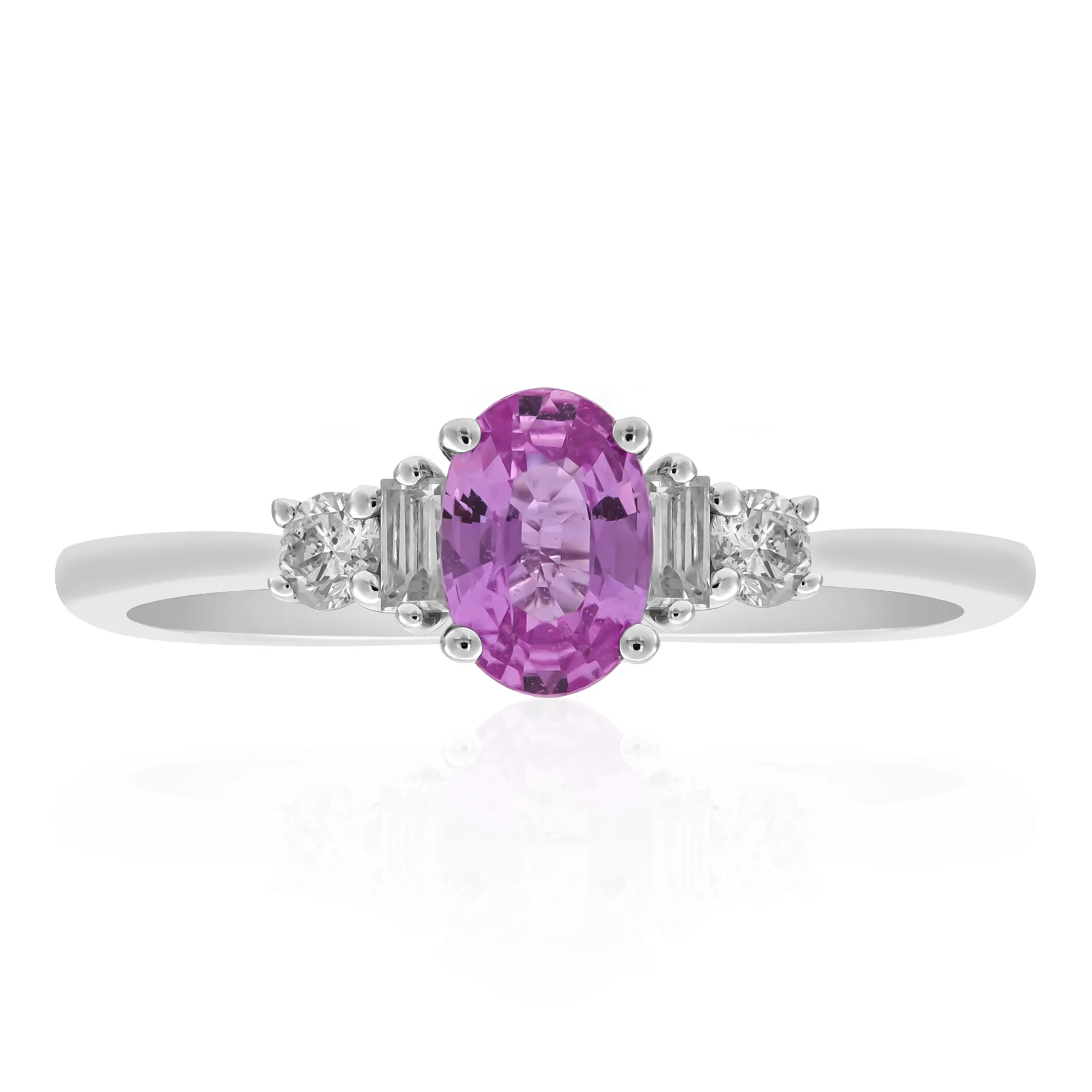 Pinkfarbener Saphir-Goldring