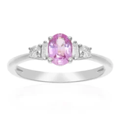 Pinkfarbener Saphir-Goldring