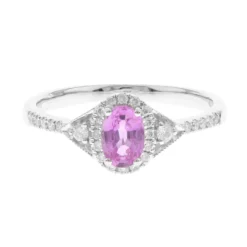 Pinkfarbener Saphir-Goldring