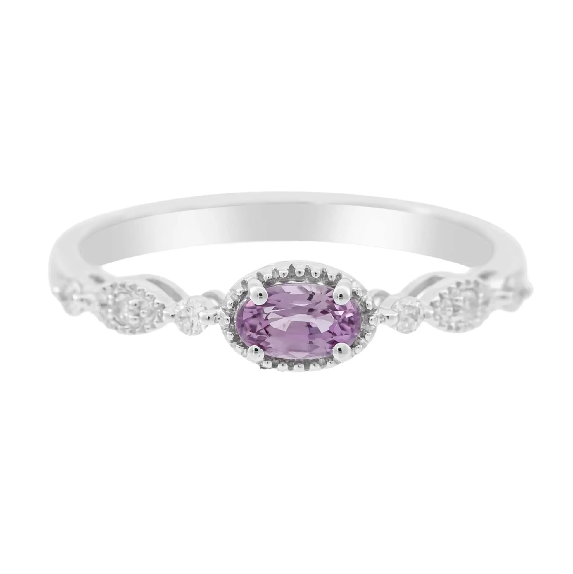 Pinkfarbener Saphir-Goldring