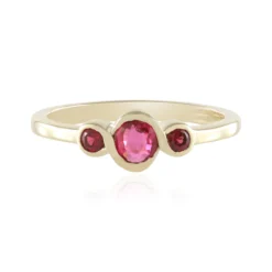 Pinkfarbener Spinell-Goldring