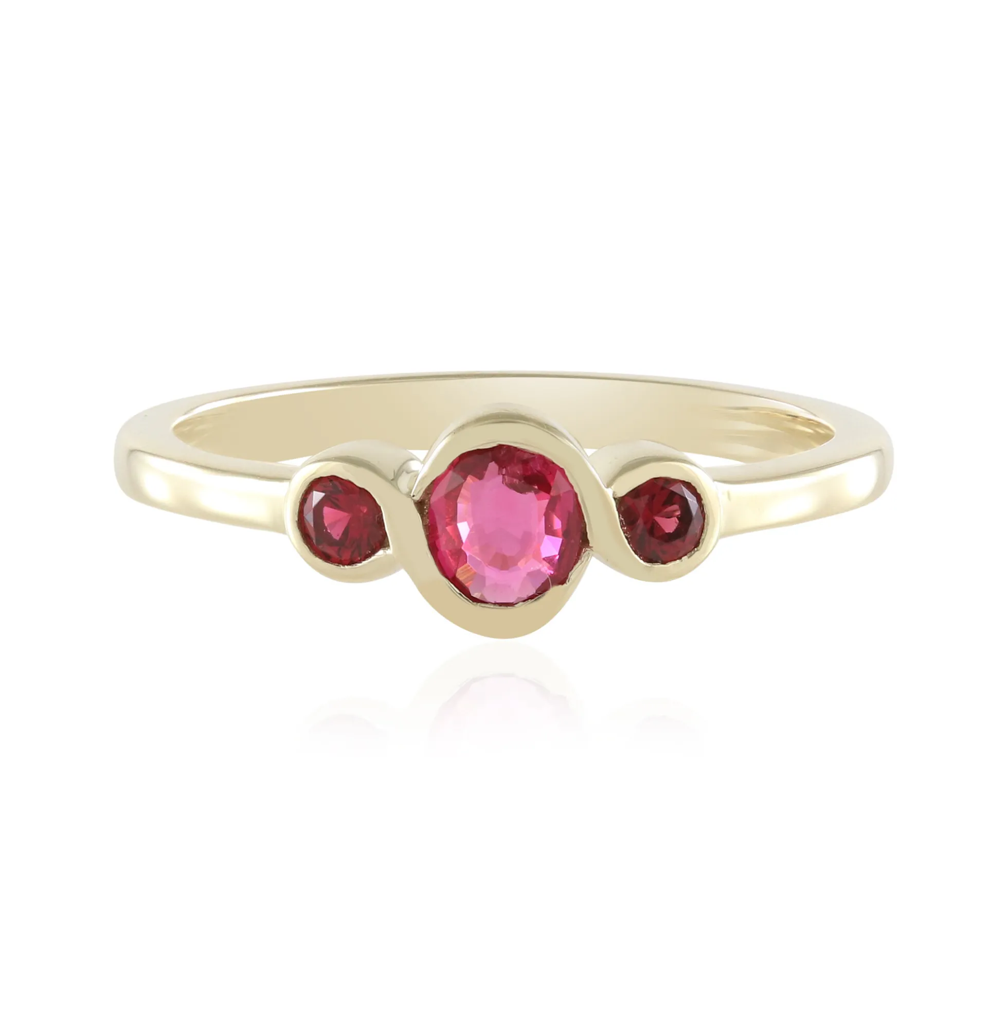 Pinkfarbener Spinell-Goldring