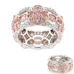 Pinkfarbener Spinell-Silberring