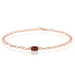 Pinkfarbener Zirkon-Silberarmband