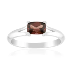 Pinkfarbener Zirkon-Silberring