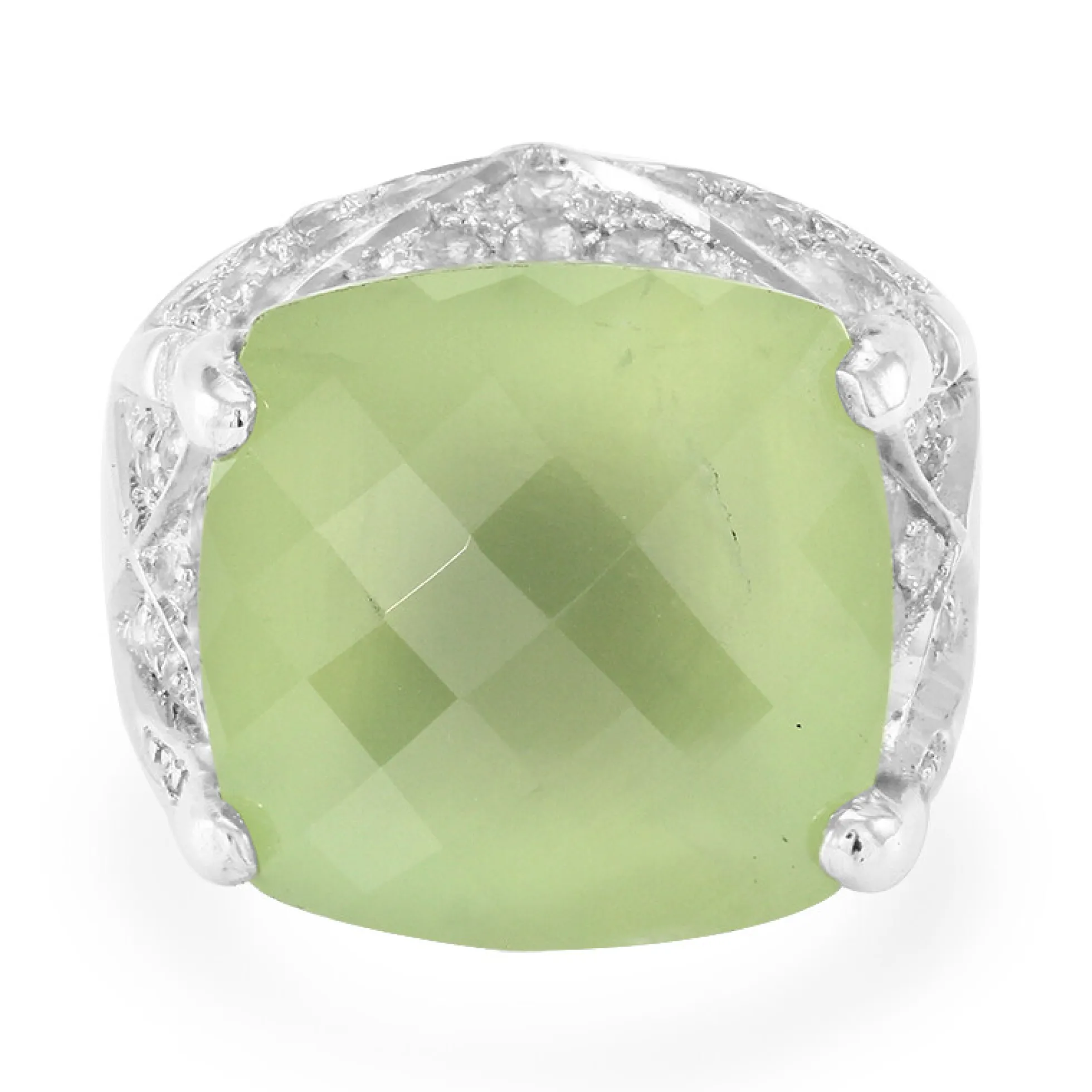Prehnit-Silberring