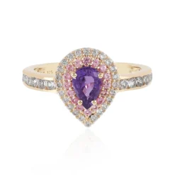 Purpurfarbener Ceylon-Saphir-Goldring