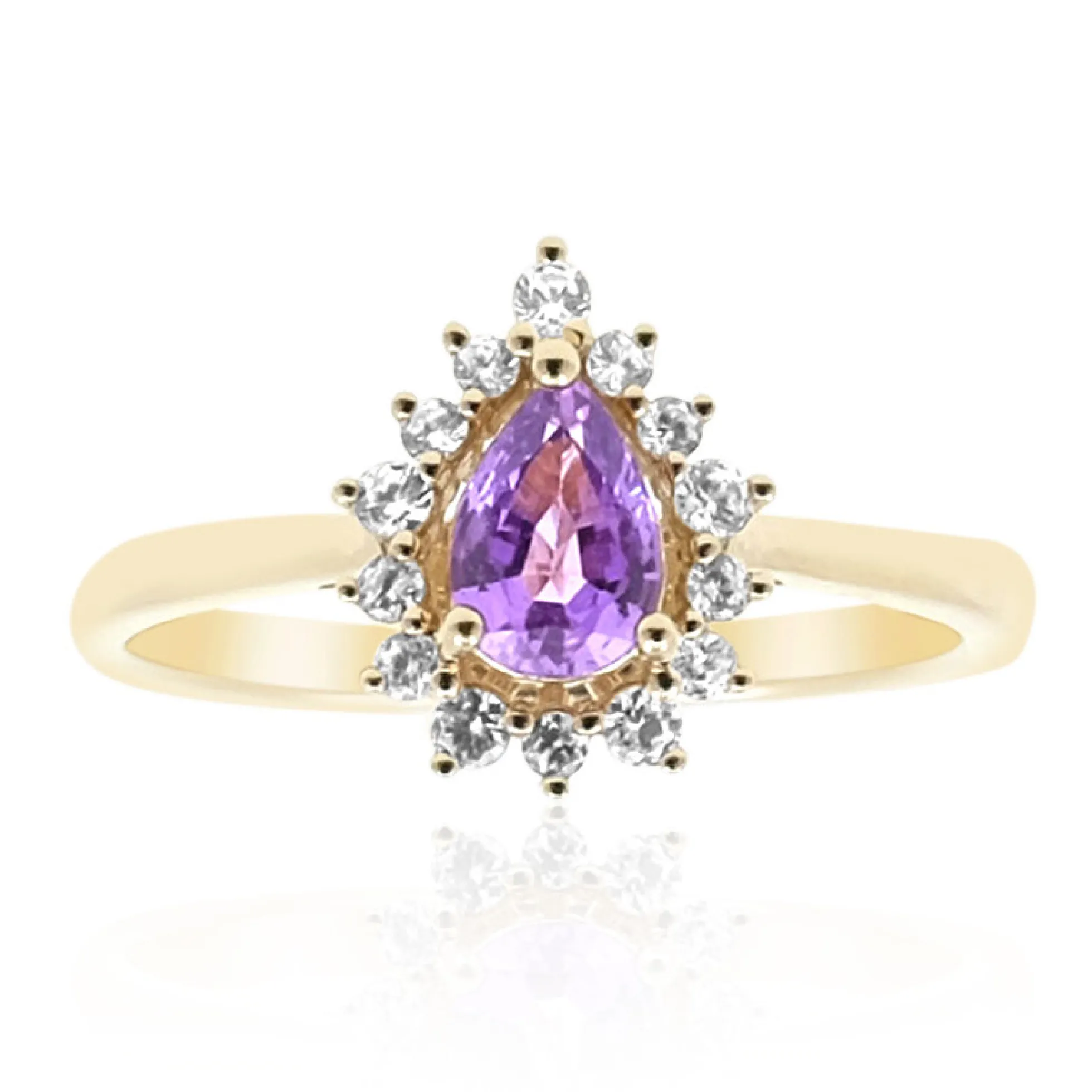 Purpurfarbener Ceylon-Saphir-Goldring