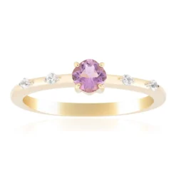 Purpurfarbener Skapolith-Goldring