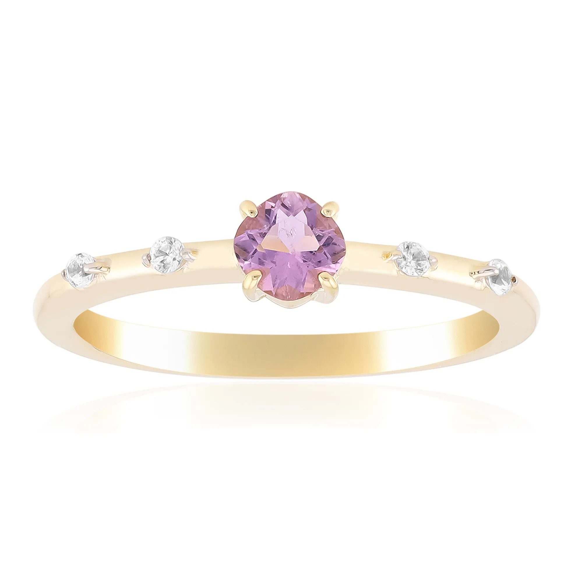 Purpurfarbener Skapolith-Goldring