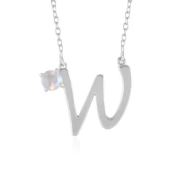 Regenbogen-Mondstein-Silbercollier