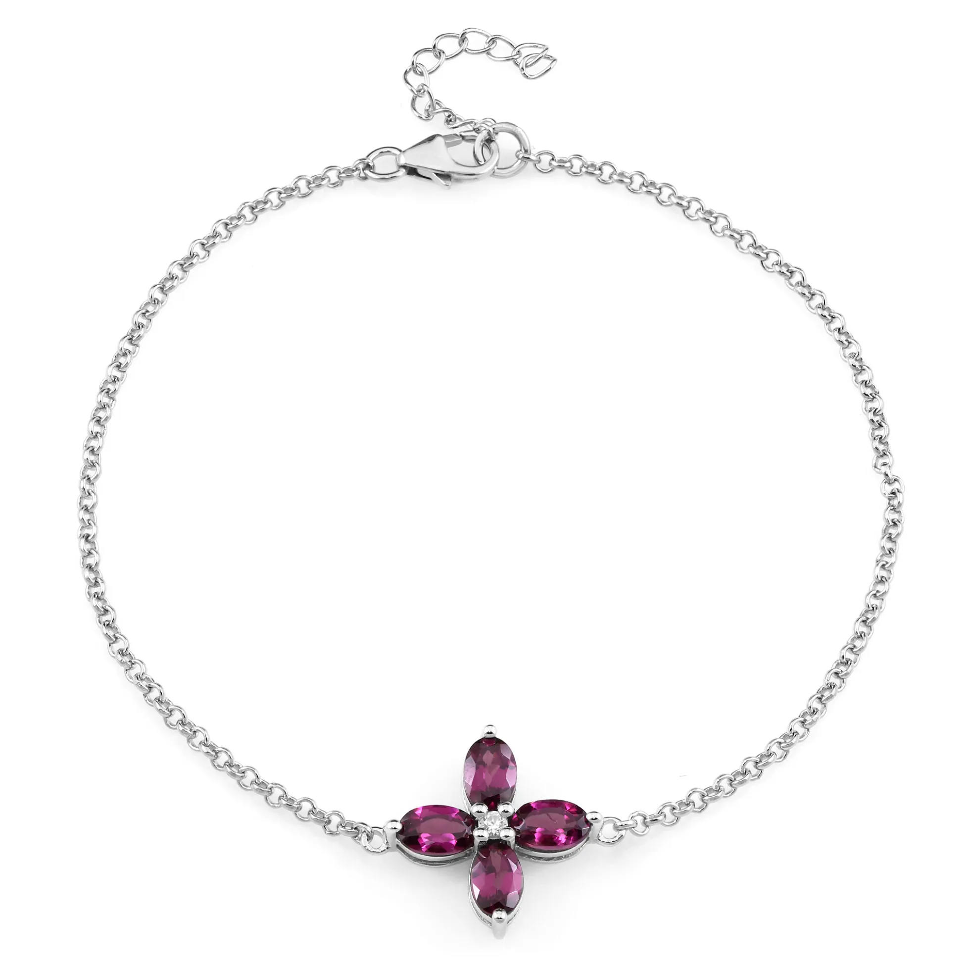 Rhodolith-Silberarmband