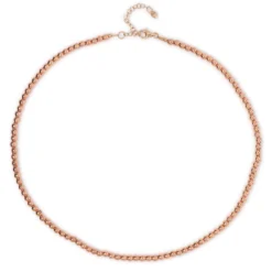 Rosen-Hämatit-Silberhalskette
