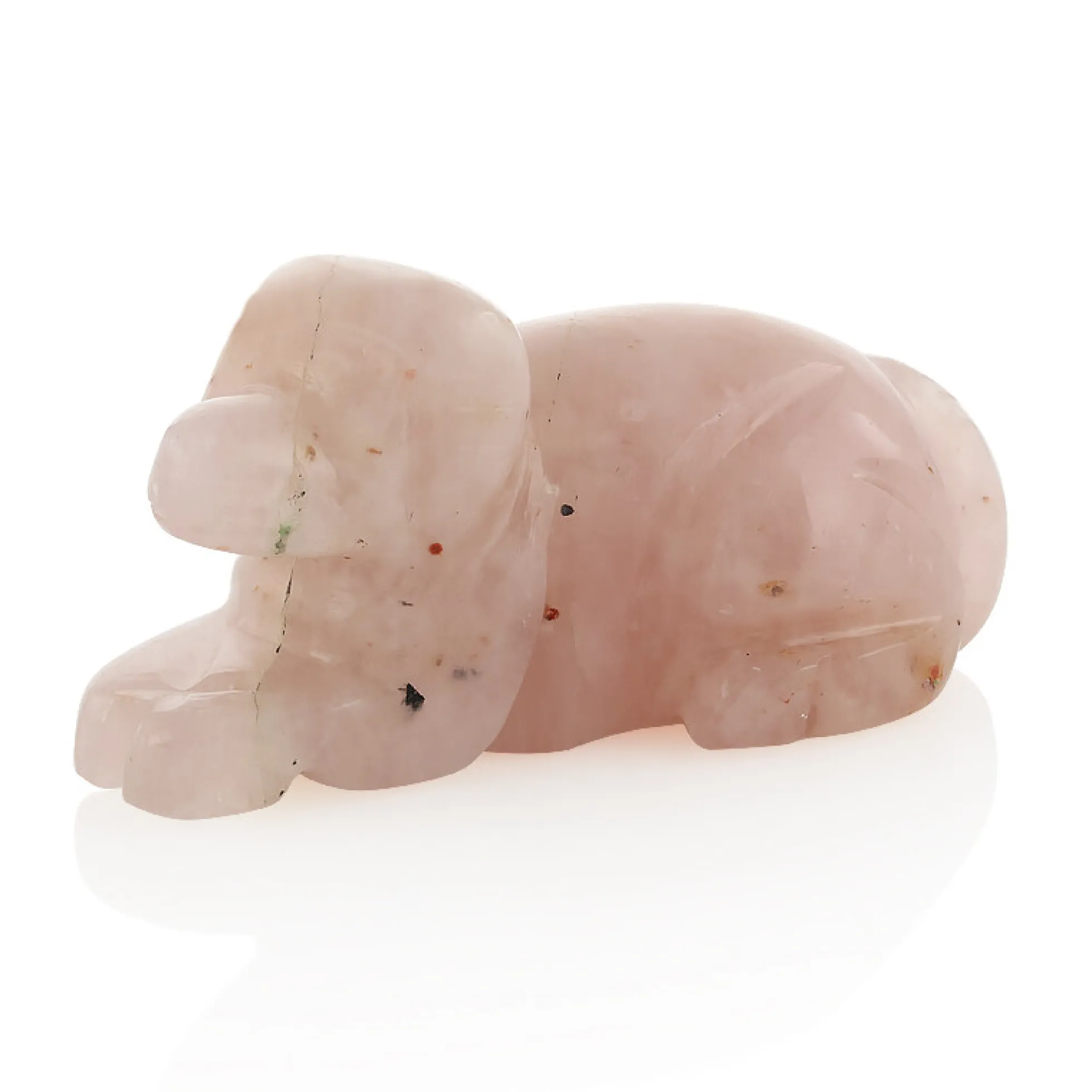 Rosenquarz-Hund