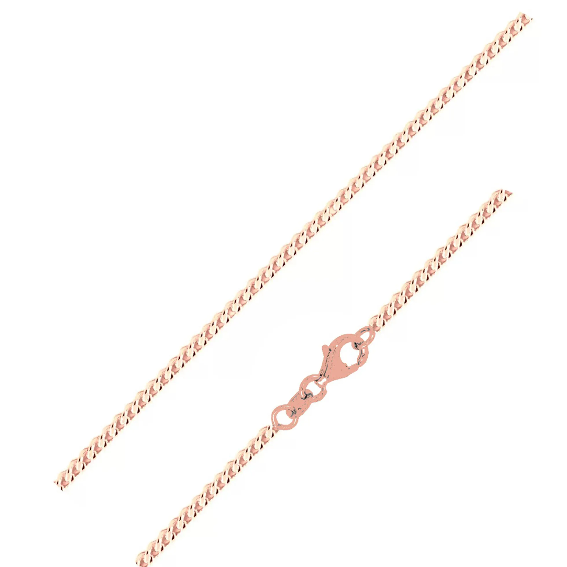 Roségold-Panzerkette - 2,22 g - 45 cm