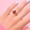 Roter Apatit-Goldring