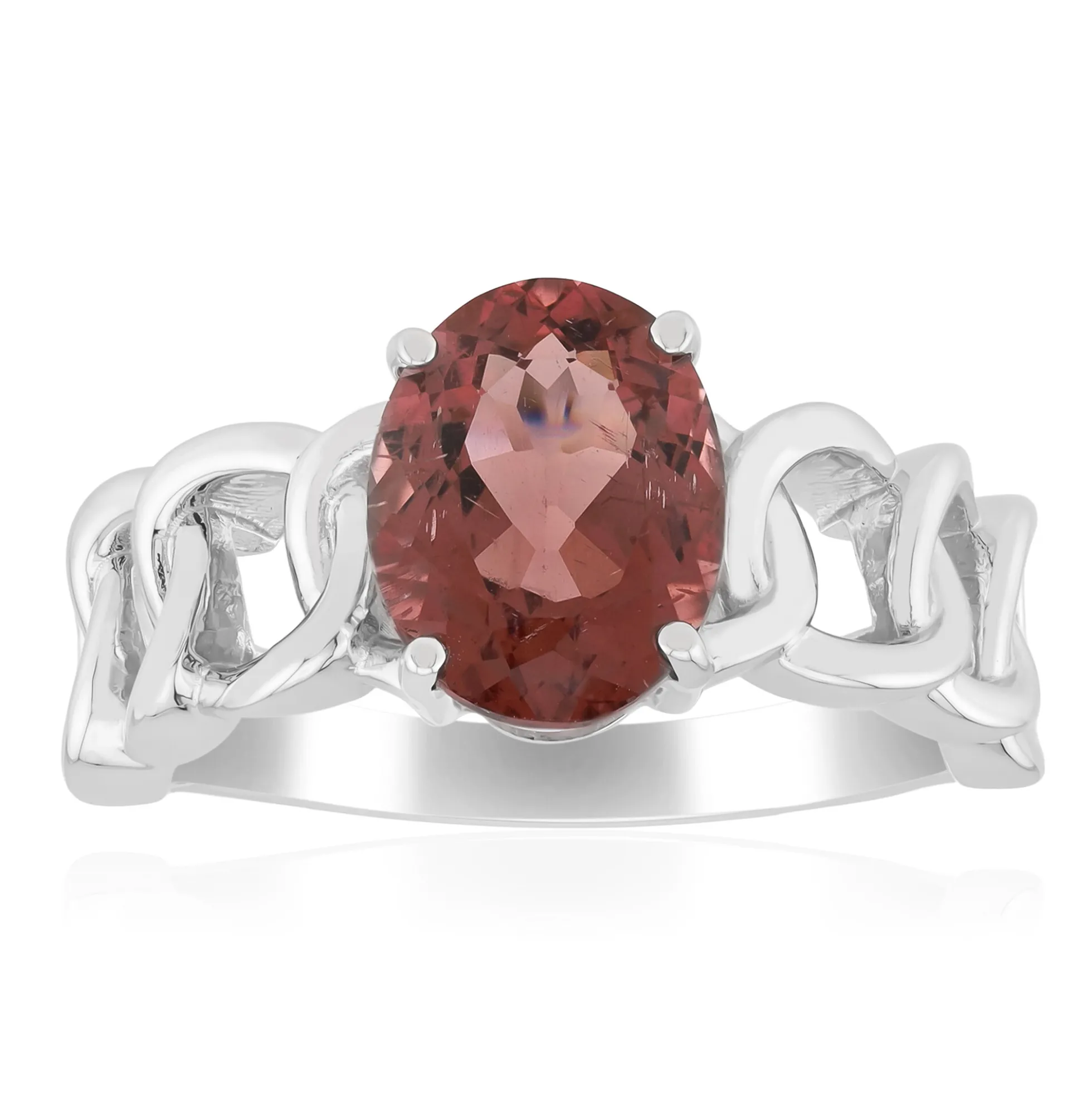 Roter Apatit-Silberring