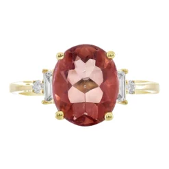 Roter Fluorit-Goldring
