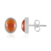 Roter Onyx-Silberohrringe