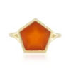 Roter Onyx-Silberring