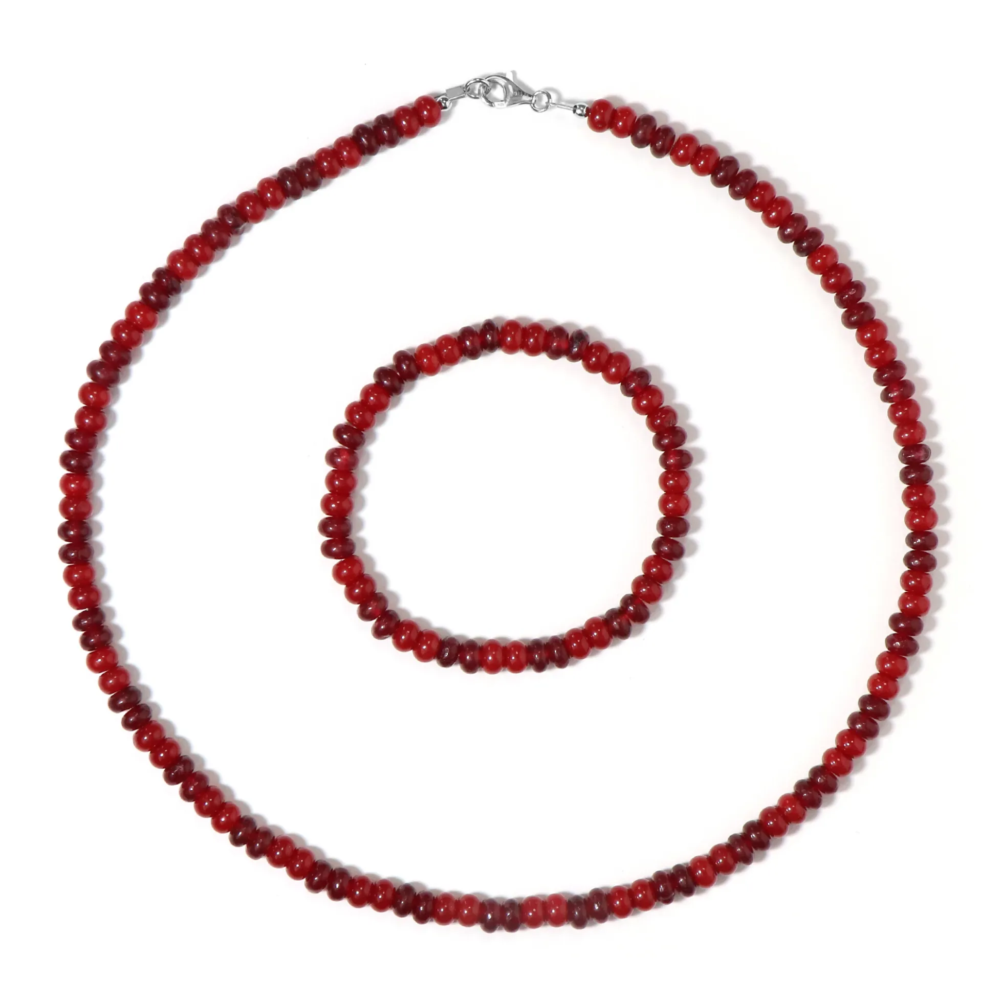 Roter Quarz-Silberset