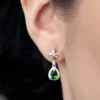 Russischer Diopsid-Silberohrringe