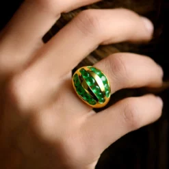 Russischer Smaragd-Goldring